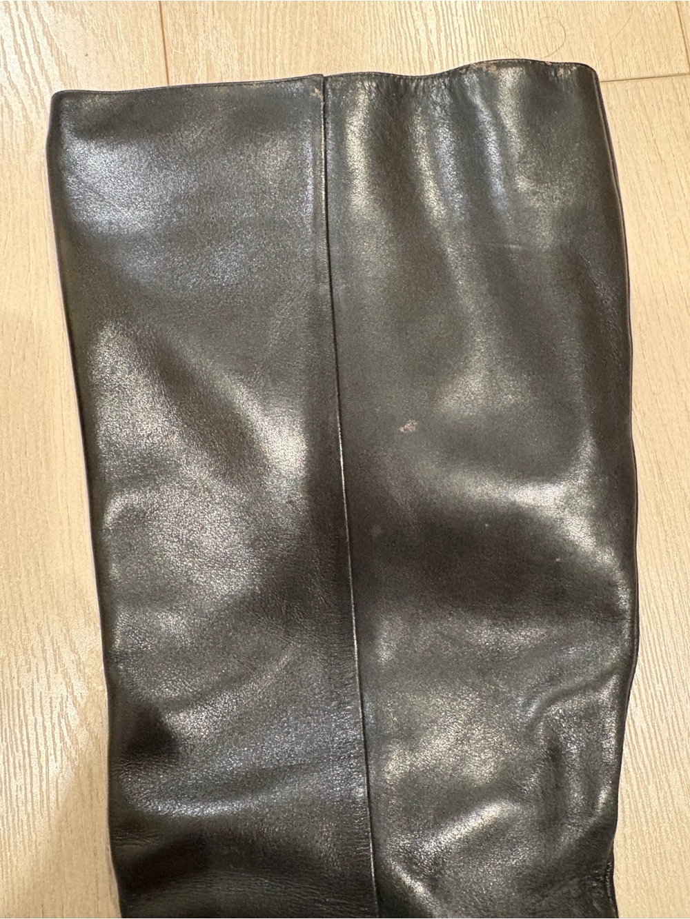 Coach Black Leather Knee High Heel Boots with Gold Stud Accents Size 10 - Picture 4 of 4